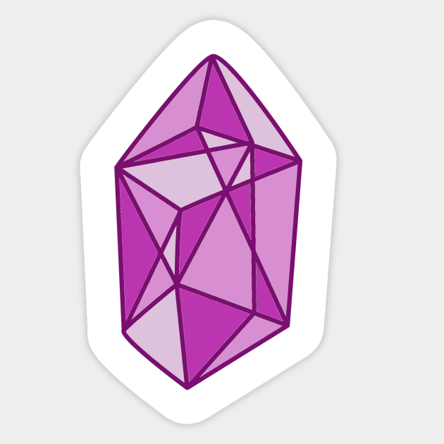 Faceted Gemstone- Pink Sticker by Designs by Katie Leigh